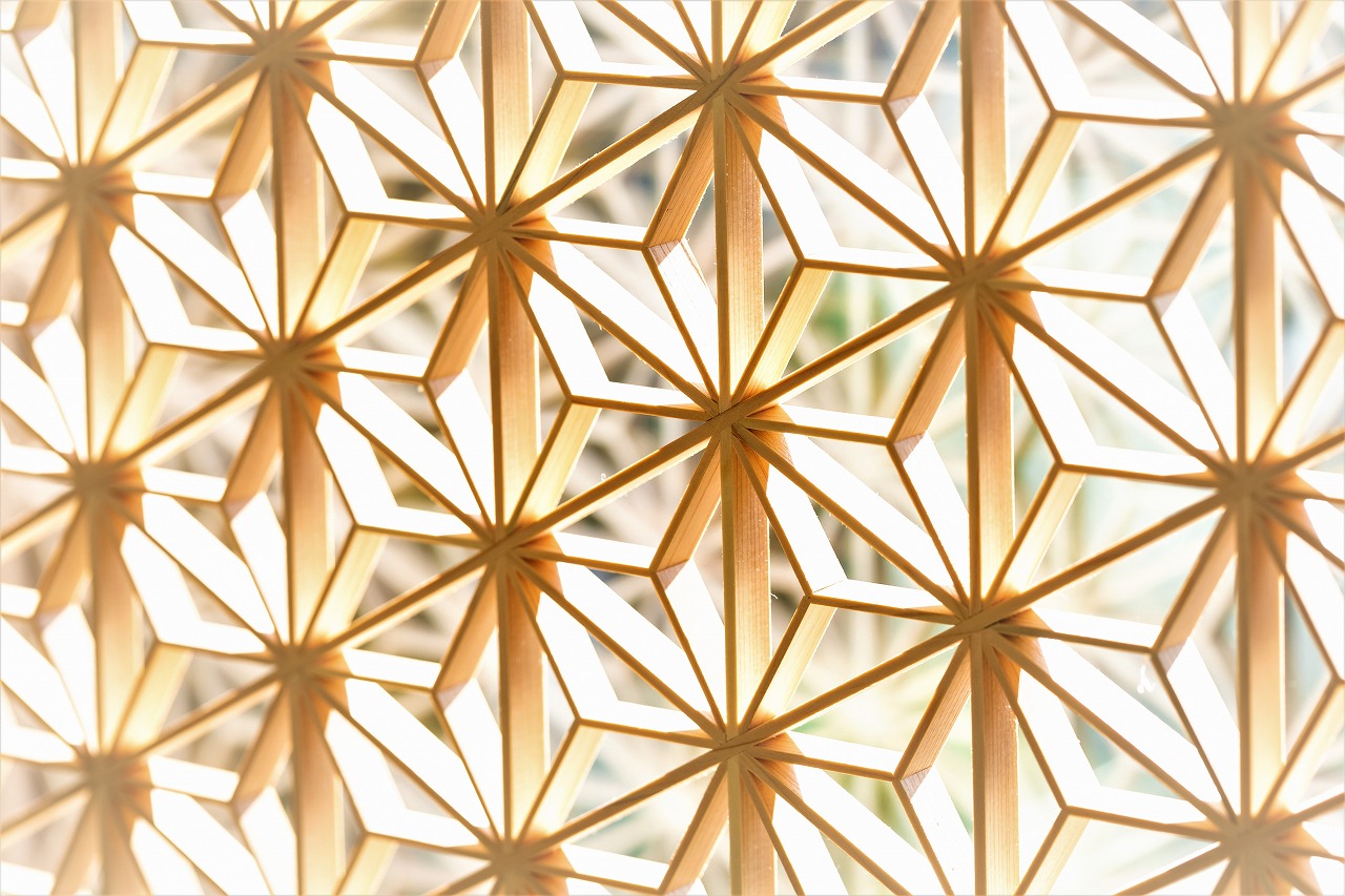 麻の葉模様の組子細工